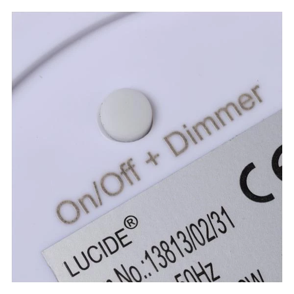Lucide CACTUS - Oplaadbare Tafellamp Buiten - Accu/Batterij - Ø 22,7 cm - LED Dimb. - 1x2W 2700K - IP44 - Wit - detail 2